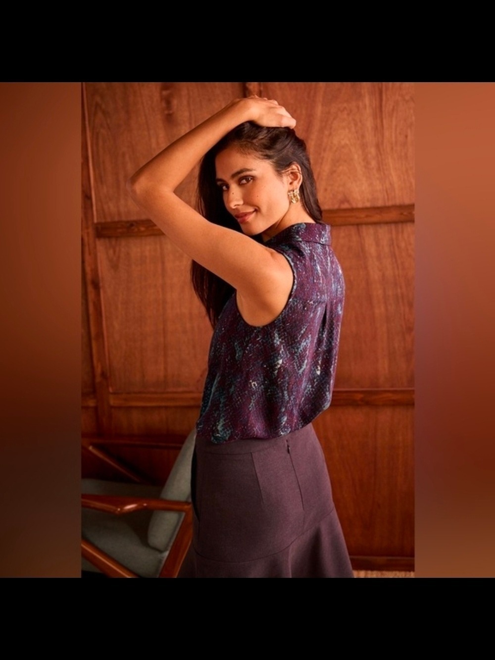 Cabi Paige Python Top - Picture 4 of 6